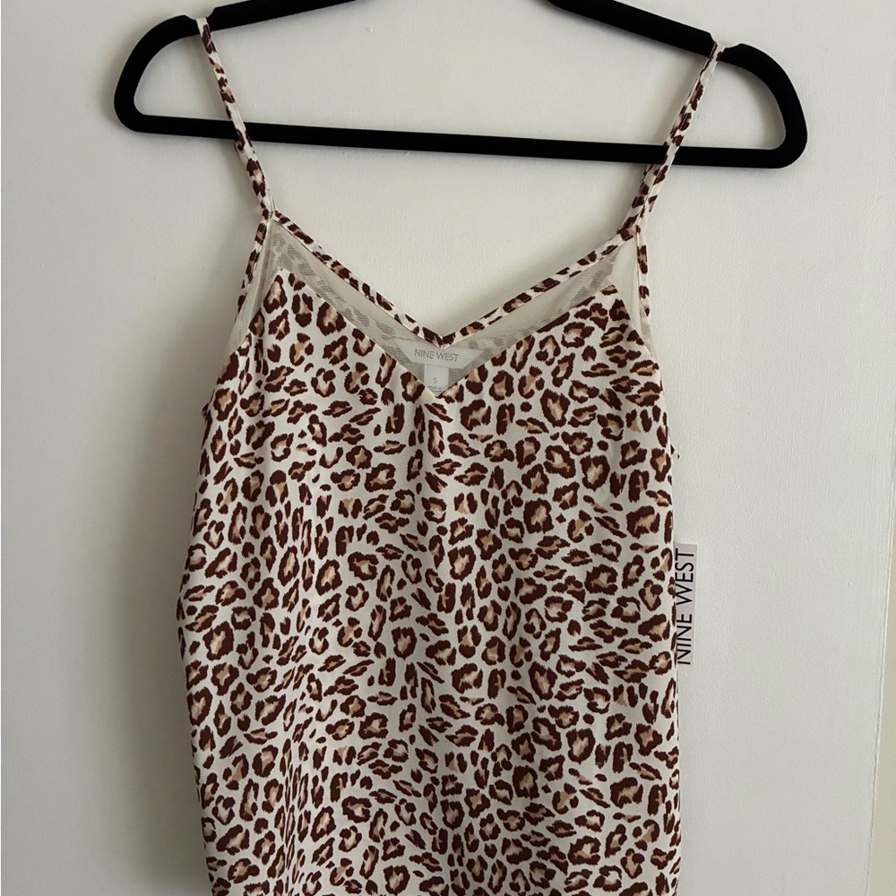 NWT - Nine West Animal Print Camisole - Brown and Cream